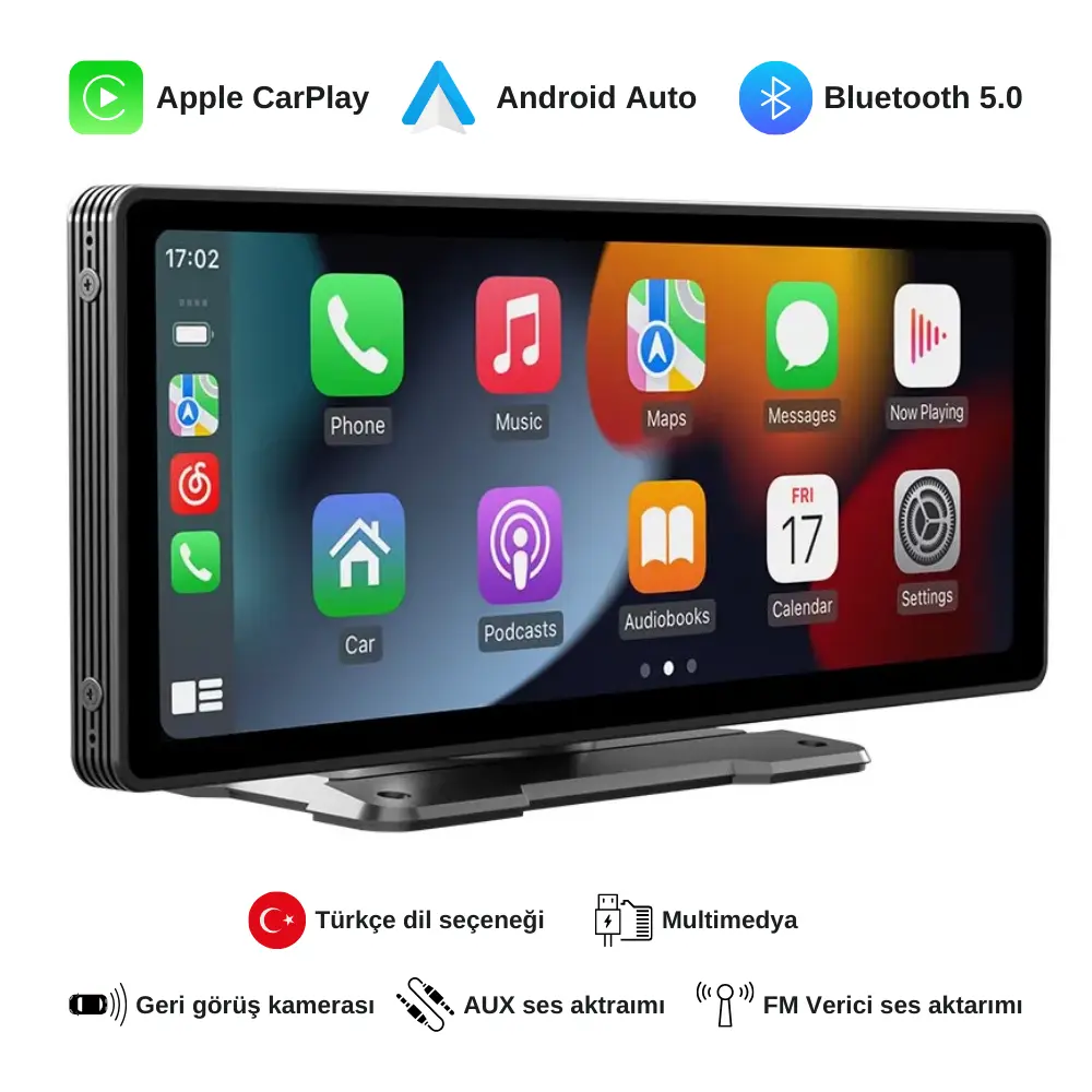 10.26 inç Taşınabilir Kablosuz CarPlay ve Android Auto